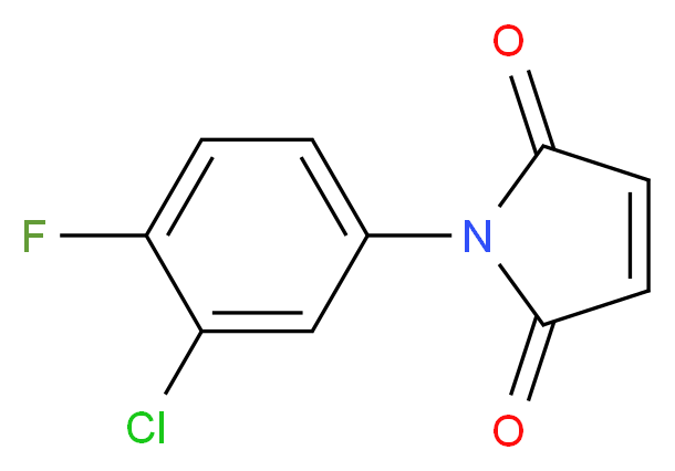 1-(3-Chloro-4-fluorophenyl)-1H-pyrrole-2,5-dione_分子结构_CAS_134220-37-4)