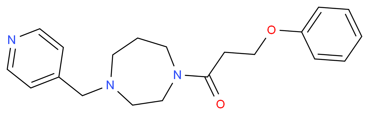 1-(3-phenoxypropanoyl)-4-(4-pyridinylmethyl)-1,4-diazepane_分子结构_CAS_)