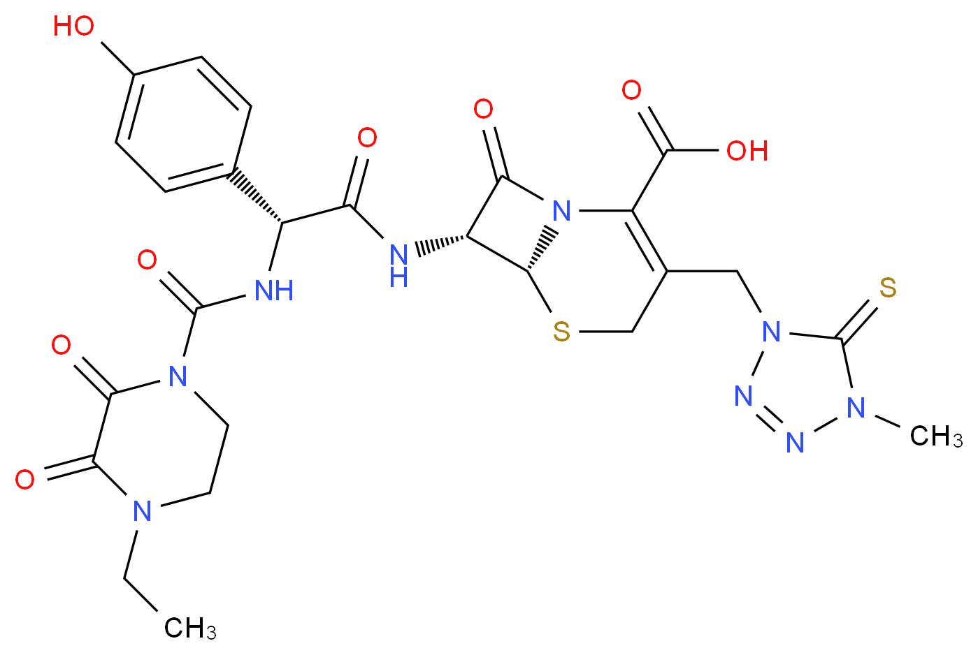 5-Desthiolyl-5-thioxo Cefoperazone  Discontinued_分子结构_CAS_711598-76-4)