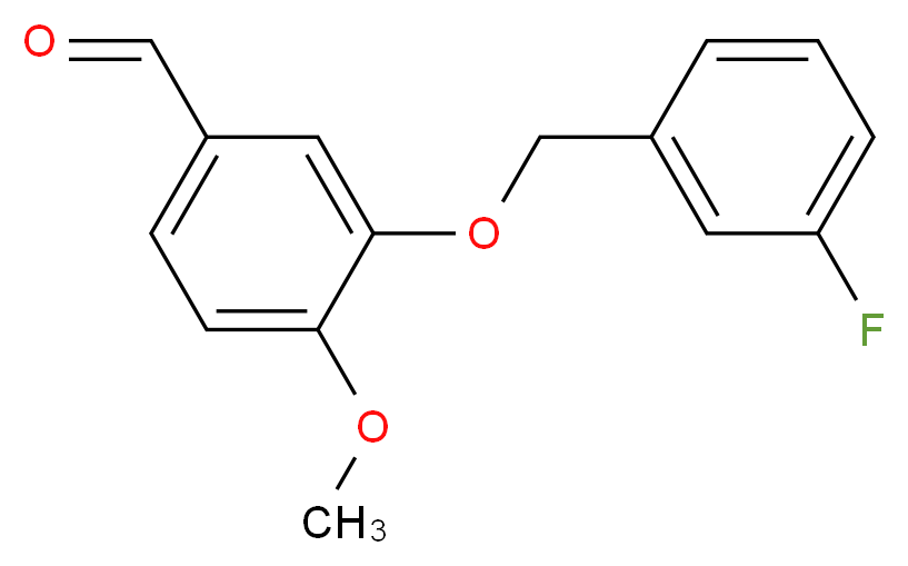 3-[(3-fluorophenyl)methoxy]-4-methoxybenzaldehyde_分子结构_CAS_346459-53-8