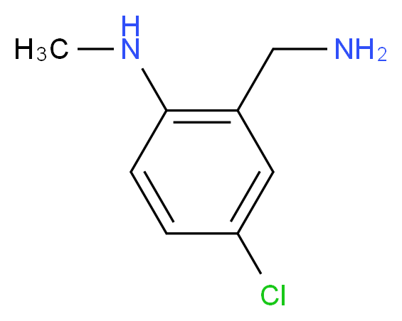 2-(aminomethyl)-4-chloro-N-methylaniline_分子结构_CAS_940874-97-5