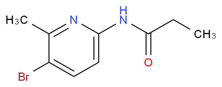 N-(5-bromo-6-methylpyridin-2-yl)propanamide_分子结构_CAS_638140-68-8