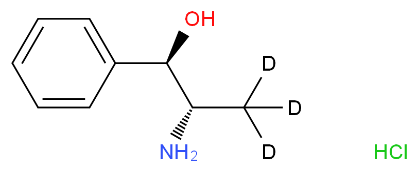 (1R,2S)-Norephedrine-d3 Hydrochloride_分子结构_CAS_352438-64-3)