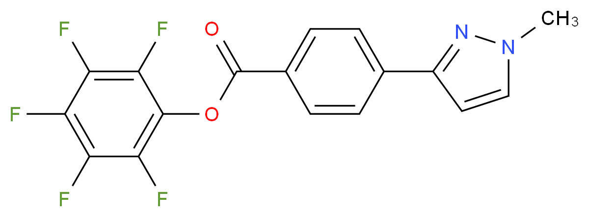 pentafluorophenyl 4-(1-methyl-1H-pyrazol-3-yl)benzoate_分子结构_CAS_915707-42-5