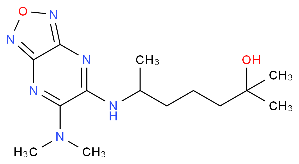 6-{[6-(dimethylamino)[1,2,5]oxadiazolo[3,4-b]pyrazin-5-yl]amino}-2-methyl-2-heptanol_分子结构_CAS_)
