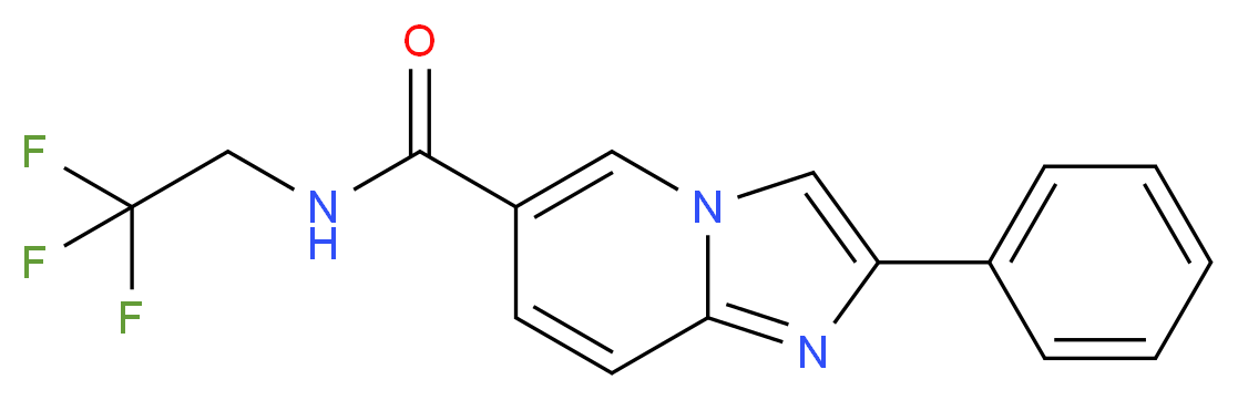 2-phenyl-N-(2,2,2-trifluoroethyl)imidazo[1,2-a]pyridine-6-carboxamide_分子结构_CAS_)