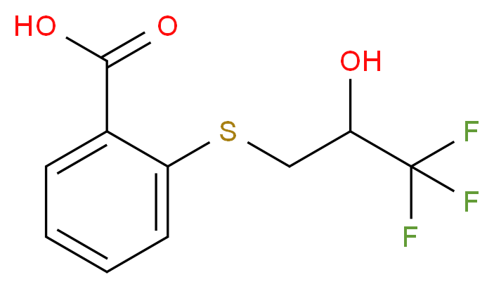 2-[(3,3,3-Trifluoro-2-hydroxypropyl)thio]benzoic acid_分子结构_CAS_)