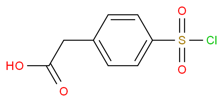 2-[4-(chlorosulfonyl)phenyl]acetic acid_分子结构_CAS_22958-99-2