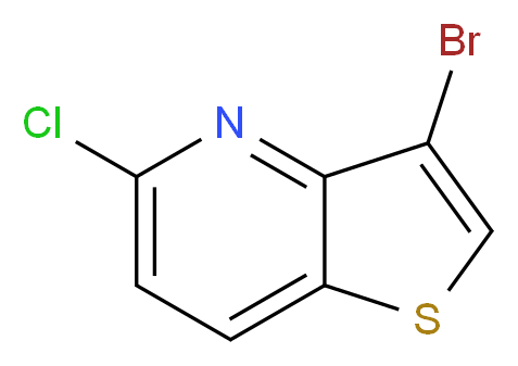 3-bromo-5-chlorothieno[3,2-b]pyridine_分子结构_CAS_912332-40-2