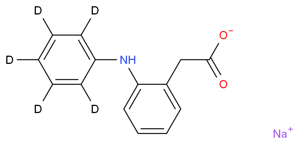 2-(Aminophenyl-d5)-phenylacetic Acid Sodium Salt_分子结构_CAS_)