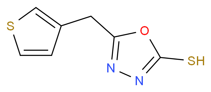 5-(3-thienylmethyl)-1,3,4-oxadiazole-2-thiol_分子结构_CAS_262856-02-0)