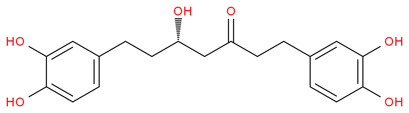 (5S)-1,7-bis(3,4-dihydroxyphenyl)-5-hydroxyheptan-3-one_分子结构_CAS_41137-86-4