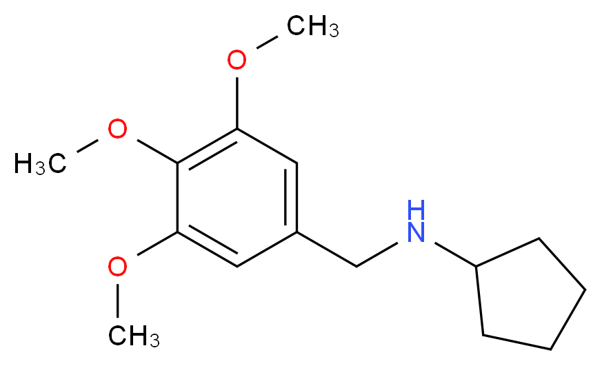 N-[(3,4,5-trimethoxyphenyl)methyl]cyclopentanamine_分子结构_CAS_418778-32-2