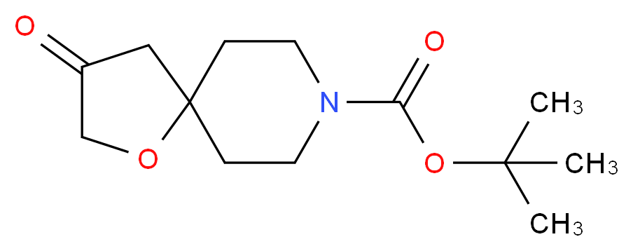 tert-butyl 3-oxo-1-oxa-8-azaspiro[4.5]decane-8-carboxylate_分子结构_CAS_954236-44-3