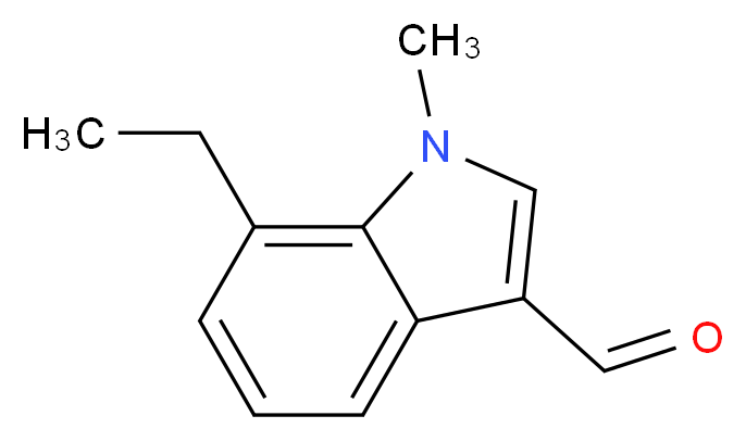 7-Ethyl-1-methyl-1H-indole-3-carbaldehyde_分子结构_CAS_593237-10-6)