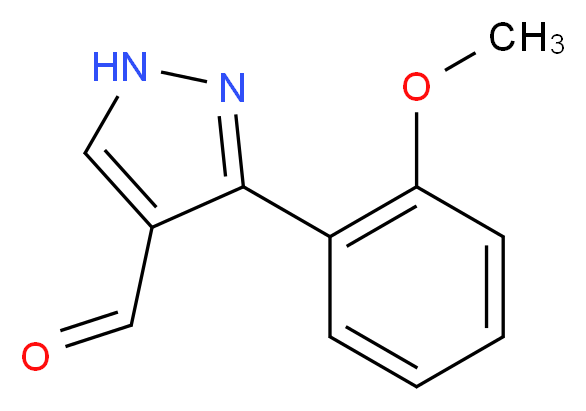 3-(2-Methoxyphenyl)-1H-pyrazole-4-carbaldehyde_分子结构_CAS_)