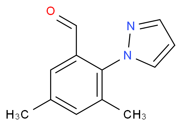 3,5-Dimethyl-2-(1H-pyrazol-1-yl)benzaldehyde_分子结构_CAS_1015845-87-0)