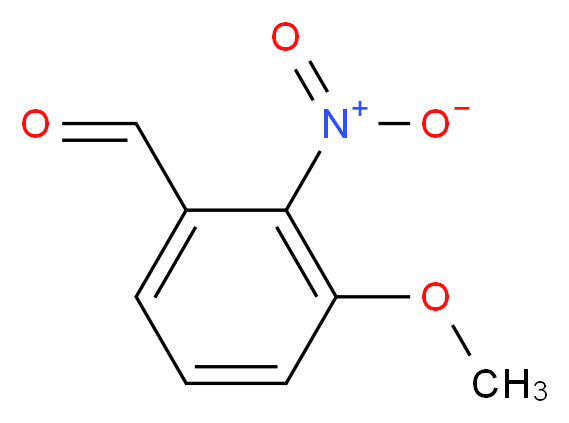 3-methoxy-2-nitrobenzaldehyde_分子结构_CAS_53055-05-3