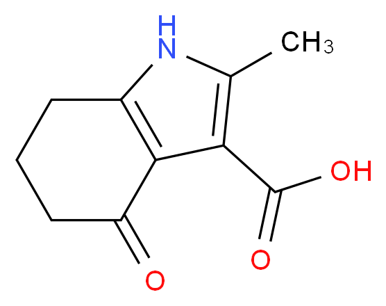 2-Methyl-4-oxo-4,5,6,7-tetrahydro-1H-indole-3-carboxylic acid_分子结构_CAS_)