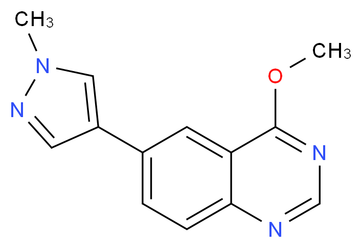 4-methoxy-6-(1-methyl-1H-pyrazol-4-yl)quinazoline_分子结构_CAS_)
