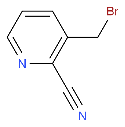 3-(bromomethyl)pyridine-2-carbonitrile_分子结构_CAS_116986-13-1