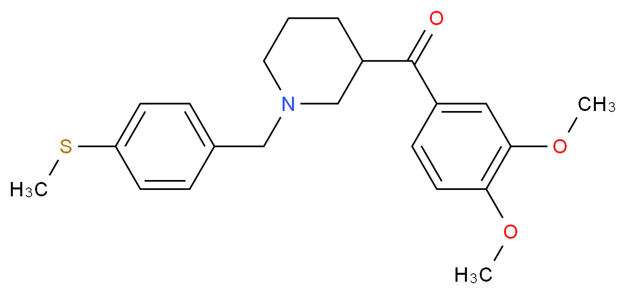 (3,4-dimethoxyphenyl){1-[4-(methylthio)benzyl]-3-piperidinyl}methanone_分子结构_CAS_)