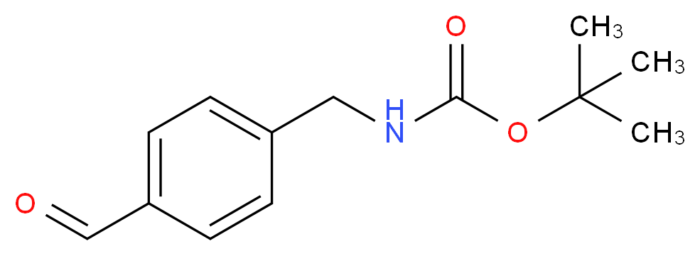 tert-Butyl N-(4-formylbenzyl)carbamate_分子结构_CAS_156866-52-3)