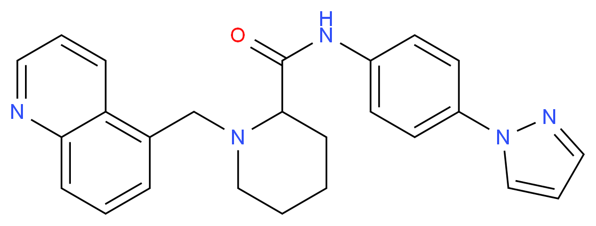 N-[4-(1H-pyrazol-1-yl)phenyl]-1-(5-quinolinylmethyl)-2-piperidinecarboxamide_分子结构_CAS_)