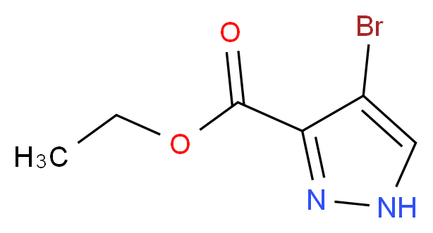 ethyl 4-bromo-1H-pyrazole-3-carboxylate_分子结构_CAS_5932-34-3