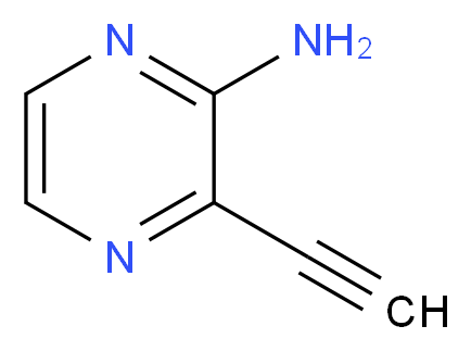 2-Amino-3-ethynylpyrazine_分子结构_CAS_1005349-13-2)