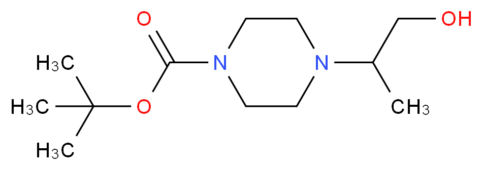 tert-butyl 4-(1-hydroxypropan-2-yl)piperazine-1-carboxylate_分子结构_CAS_)
