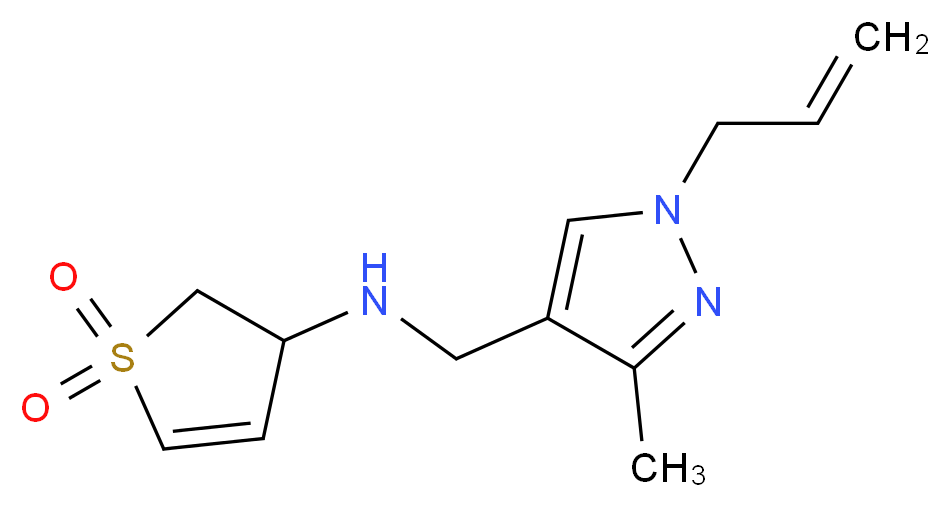 N-[(1-allyl-3-methyl-1H-pyrazol-4-yl)methyl]-2,3-dihydrothiophen-3-amine 1,1-dioxide_分子结构_CAS_)