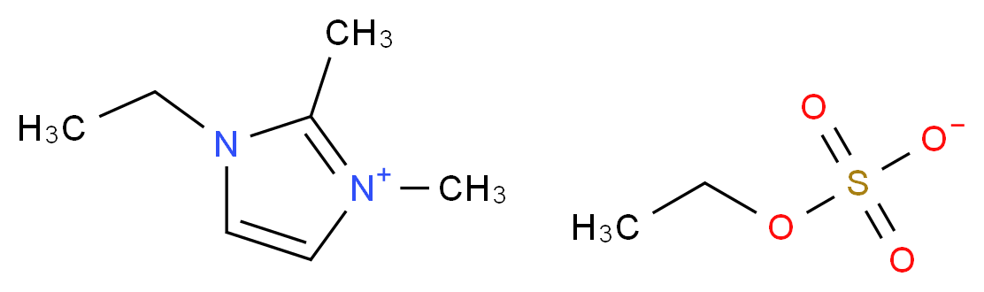 1-ethyl-2,3-dimethyl-1H-imidazol-3-ium ethyl sulfate_分子结构_CAS_516474-08-1