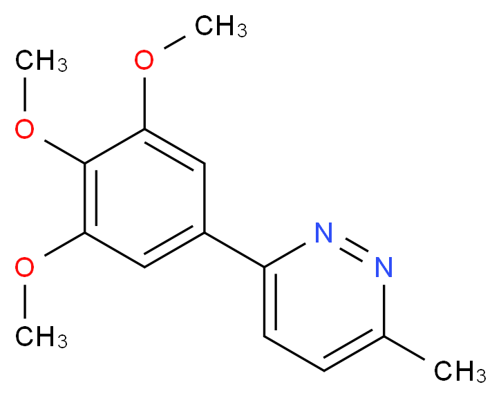 3-methyl-6-(3,4,5-trimethoxyphenyl)pyridazine_分子结构_CAS_)