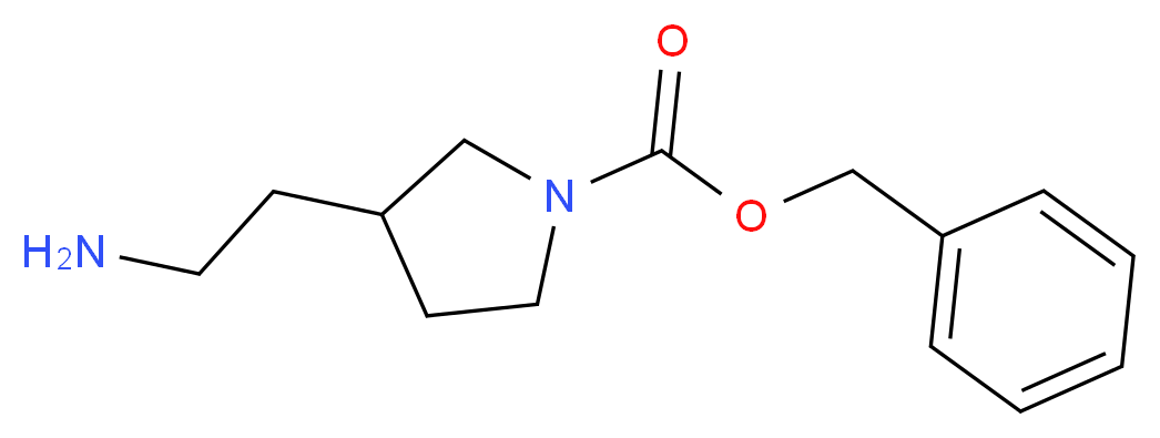 benzyl 3-(2-aminoethyl)pyrrolidine-1-carboxylate_分子结构_CAS_811842-07-6