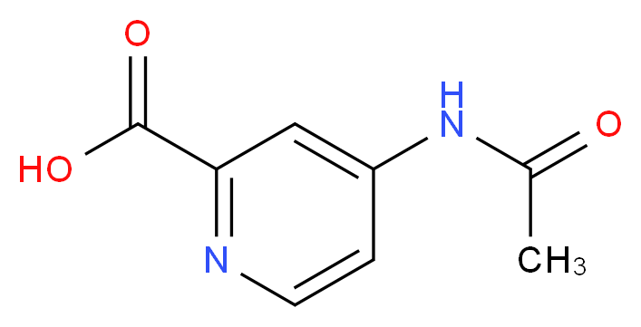 4-acetamidopyridine-2-carboxylic acid_分子结构_CAS_84487-16-1