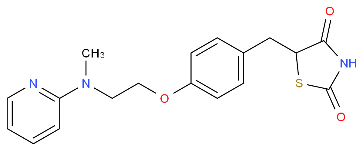 5-(4-(2-(Methyl(pyridin-2-yl)amino)ethoxy)benzyl)thiazolidine-2,4-dione_分子结构_CAS_122320-73-4)