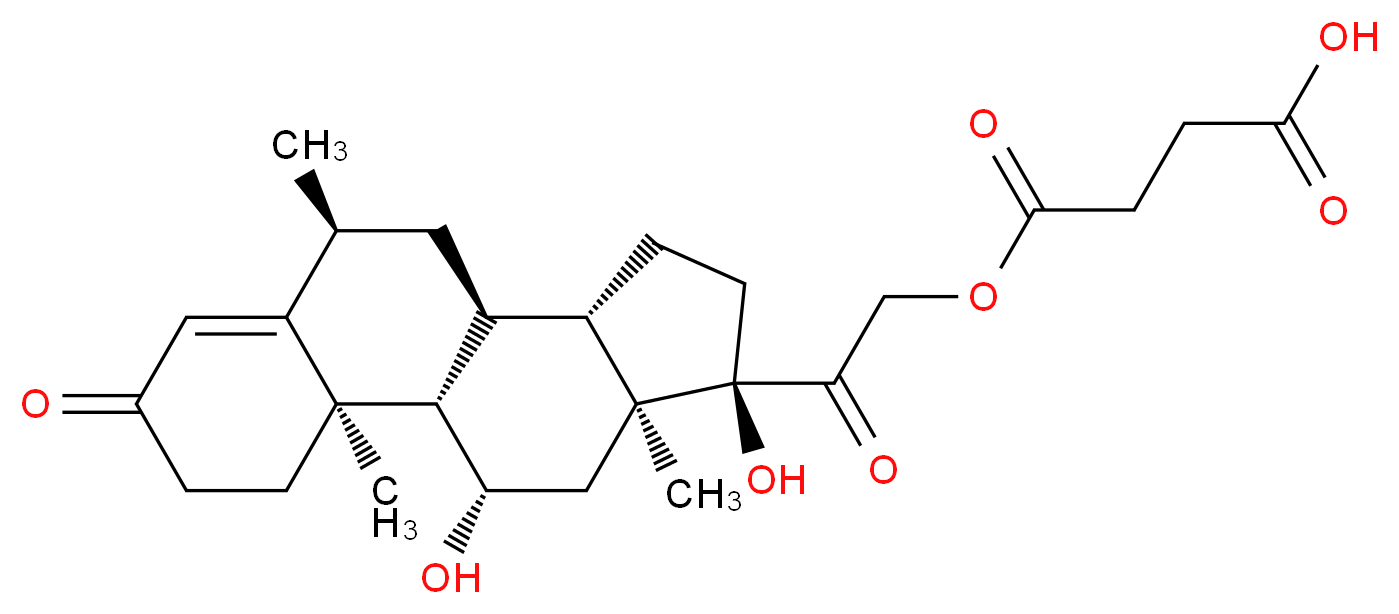 6α-Methyl Hydrocortisone 21-Hemisuccinate_分子结构_CAS_119657-85-1)