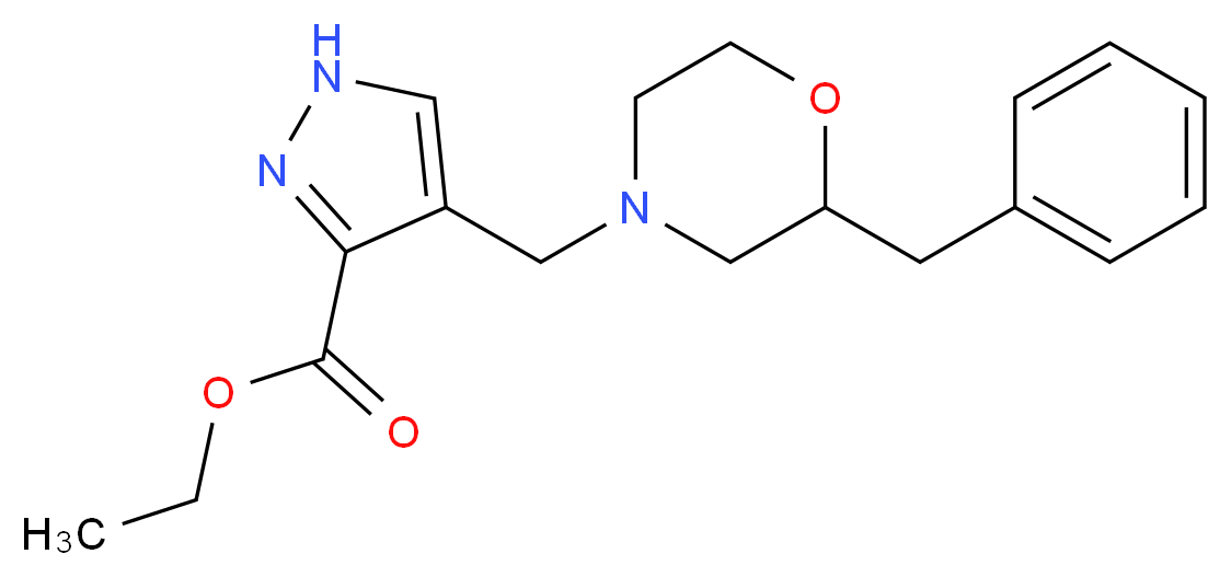 ethyl 4-[(2-benzyl-4-morpholinyl)methyl]-1H-pyrazole-3-carboxylate_分子结构_CAS_)