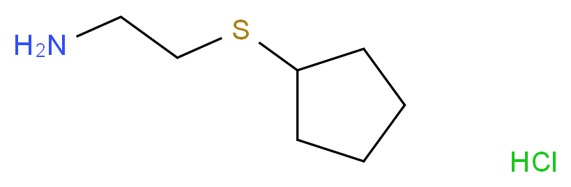 [(2-aminoethyl)sulfanyl]cyclopentane hydrochloride_分子结构_CAS_)