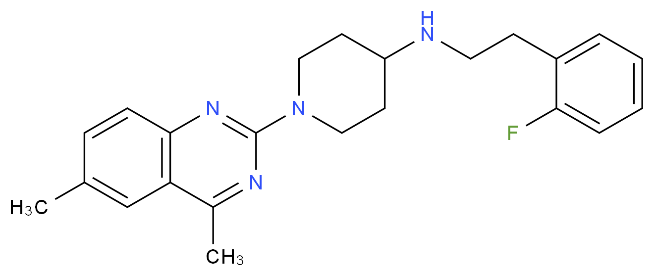 1-(4,6-dimethyl-2-quinazolinyl)-N-[2-(2-fluorophenyl)ethyl]-4-piperidinamine_分子结构_CAS_)