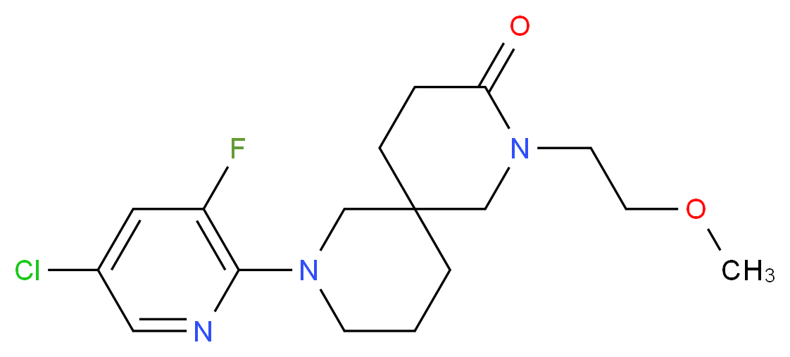 8-(5-chloro-3-fluoro-2-pyridinyl)-2-(2-methoxyethyl)-2,8-diazaspiro[5.5]undecan-3-one_分子结构_CAS_)