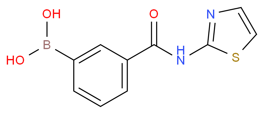 3-(2-THIAZOLYL)AMINOCARBONYLPHENYLBORONIC ACID_分子结构_CAS_850567-34-9)