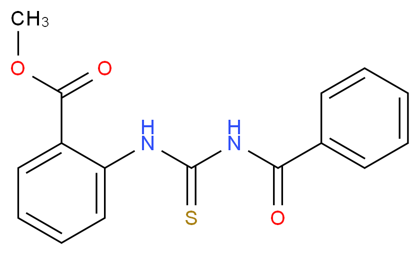 Methyl 2-{[(benzoylamino)carbothioyl]-amino}benzenecarboxylate_分子结构_CAS_77711-35-4)