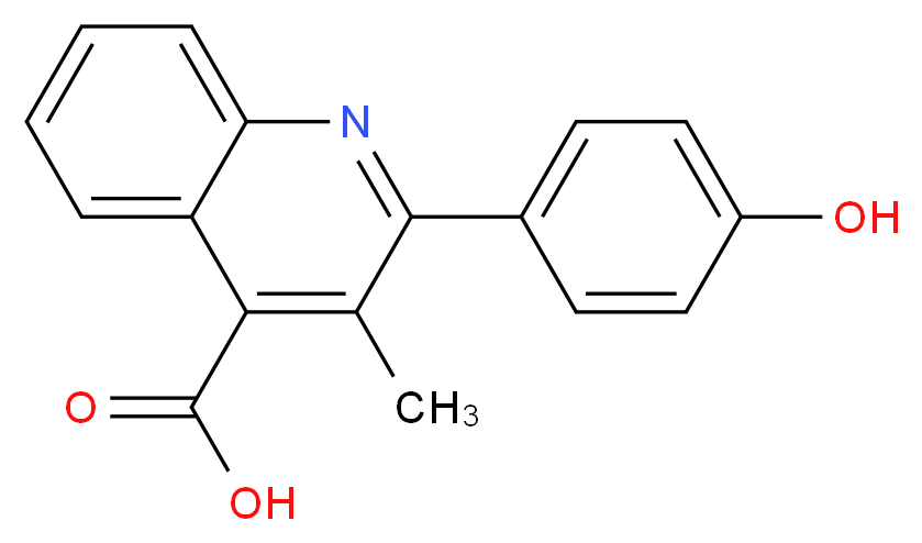 2-(4-Hydroxyphenyl)-3-methyl-4-quinolinecarboxylic acid_分子结构_CAS_107419-49-8)