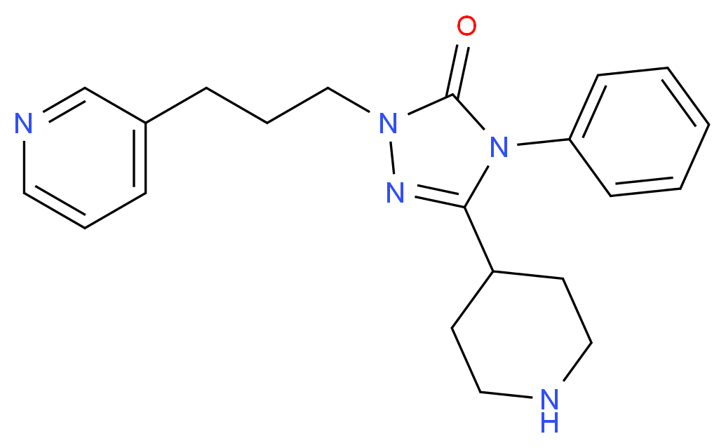 4-phenyl-5-piperidin-4-yl-2-(3-pyridin-3-ylpropyl)-2,4-dihydro-3H-1,2,4-triazol-3-one_分子结构_CAS_)