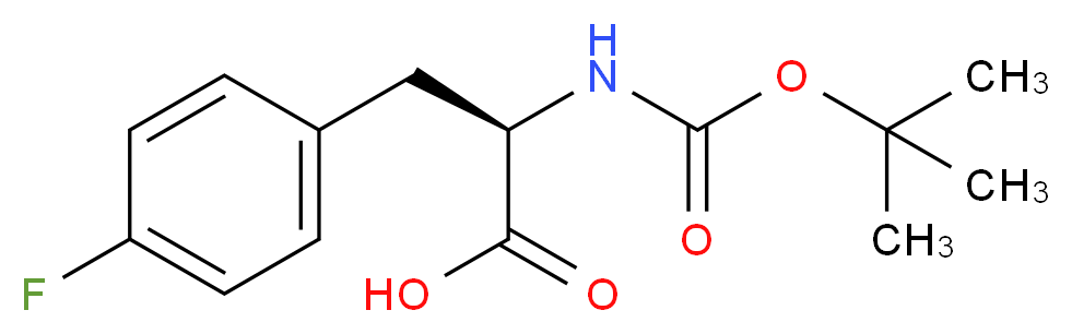(2R)-2-{[(tert-butoxy)carbonyl]amino}-3-(4-fluorophenyl)propanoic acid_分子结构_CAS_57292-45-2