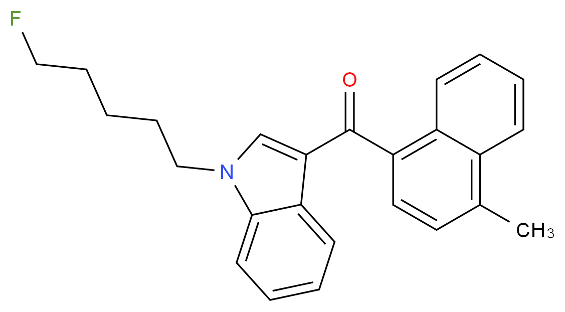 1-(5-fluoropentyl)-3-(4-methylnaphthalene-1-carbonyl)-1H-indole_分子结构_CAS_1354631-24-5