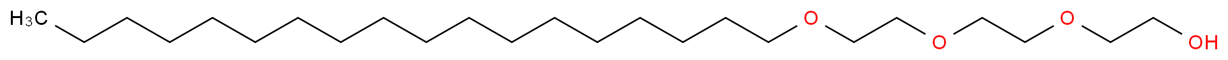 Triethylene glycol monooctadecyl ether_分子结构_CAS_4439-32-1)