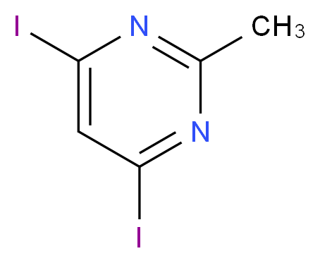 4,6-Diiodo-2-methylpyrimidine_分子结构_CAS_66298-49-5)